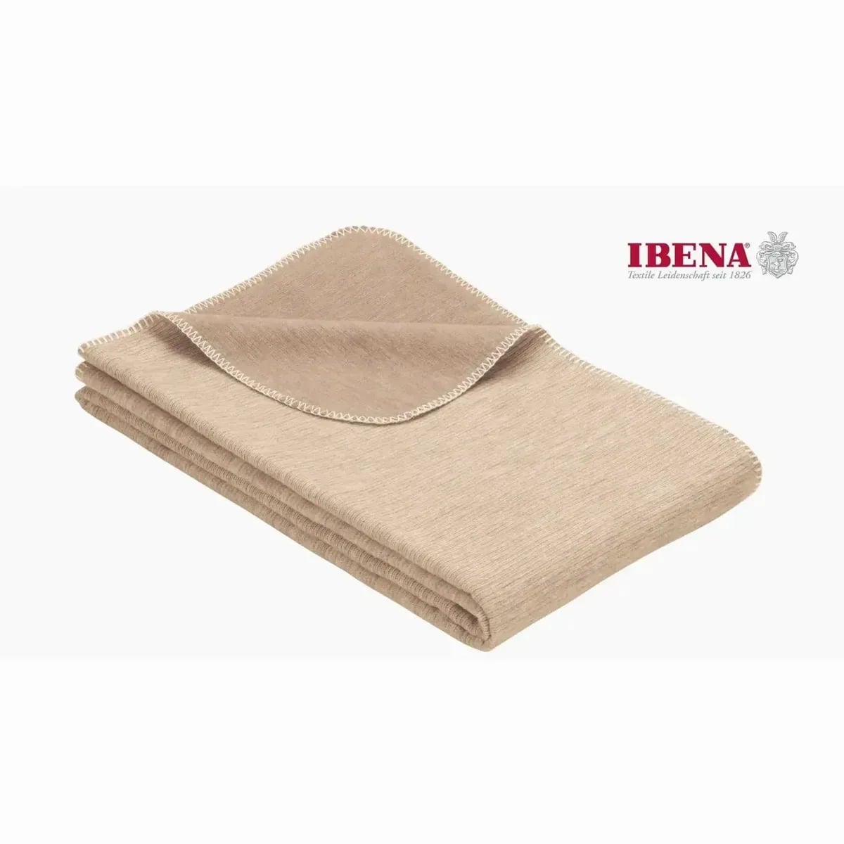 Ibena Lausanne Wohndecke, eleganter Melange-Look, pflegeleicht und hautfreundlich